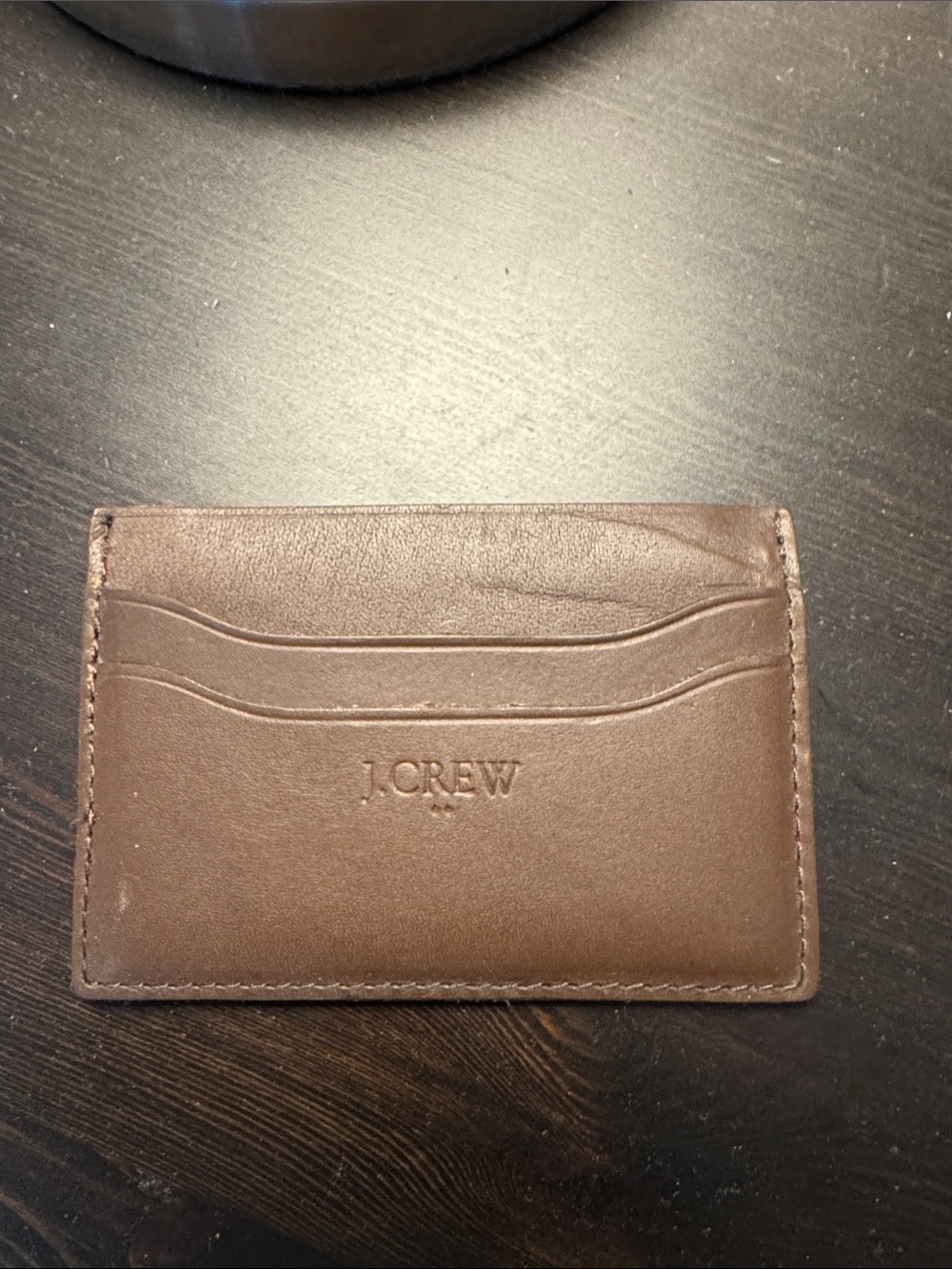 J. Crew Brown Leather Slim Card Holder